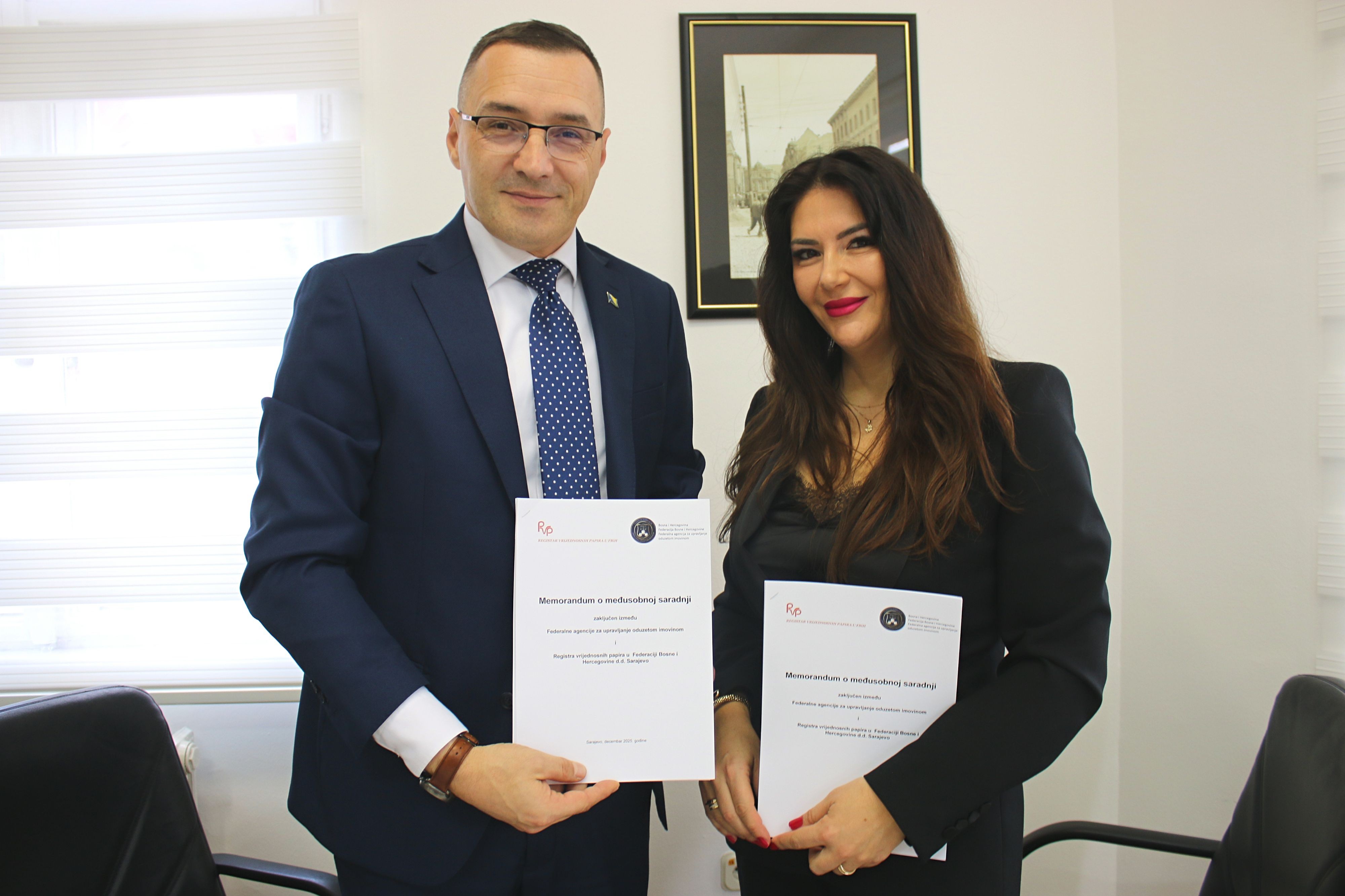 Federalna agencija: Potpisan Memorandum o međusobnoj saradnji sa Registrom vrijednosnih papira Federacije BiH