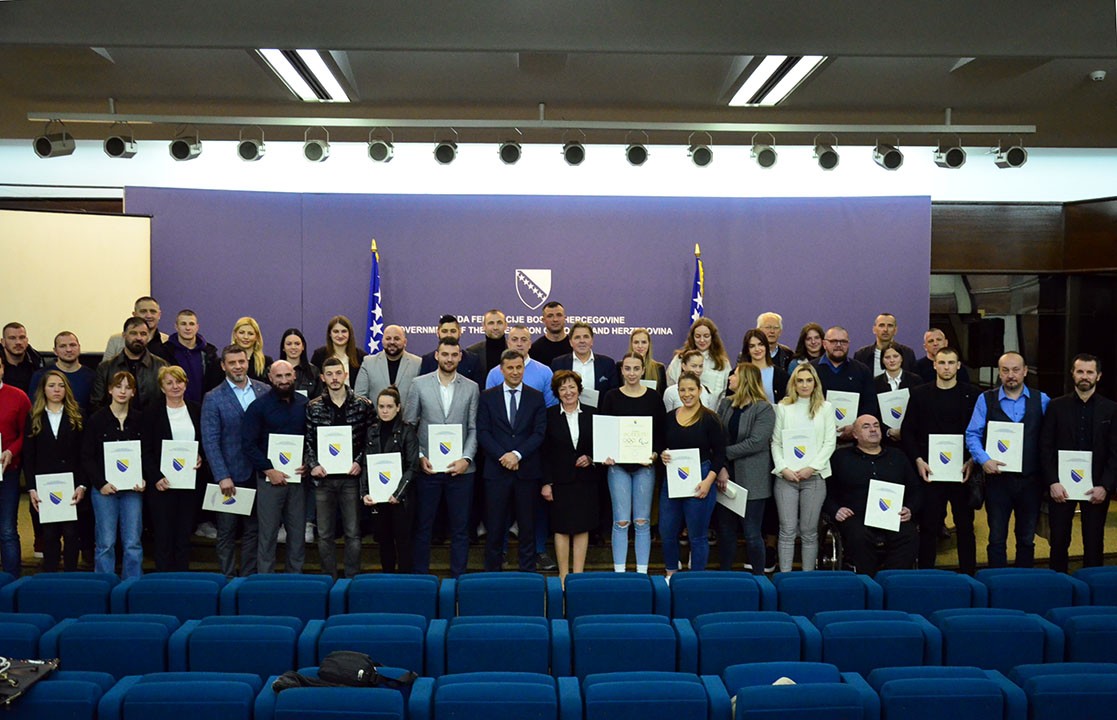 Vlada FBiH: Priznanja najuspješnijim sportistima za ostvarene rezultate u drugoj polovini 2021. godine