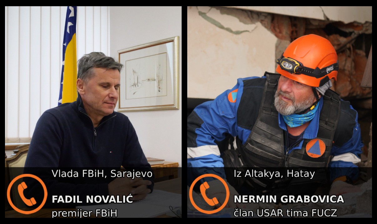 Premijer Novalić razgovarao sa spasiocem iz FBiH u Hatayu: Vi ste naš ponos i naši heroji, srcem smo uz narod Turske i Sirije