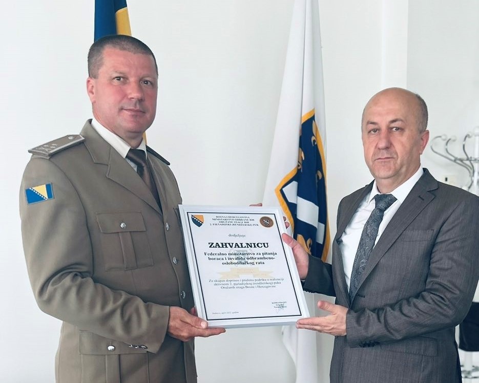 Sastanak ministra Lokmića s predstavnicima 2. pješadijskog (rendžerskog) puka OSBiH