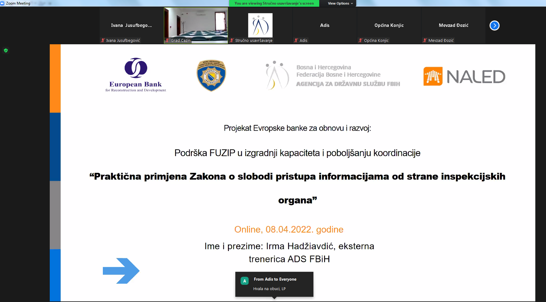FUZIP: Počelo provođenje EBRD-ovog projekta „Podrška FUZIP-u u jačanju kapaciteta i poboljšanju koordinacije”